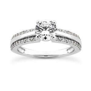 Sample containing two rows of natural, round diamonds for a total carat weight of 0.22Cts. ***Set...