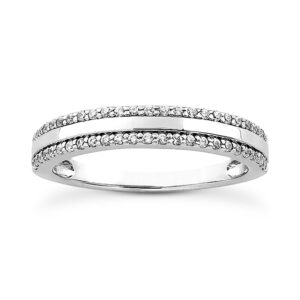 Natural Diamond Wedding Band in 14K White Gold