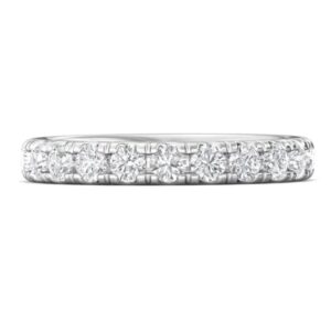 14K White Gold and Diamond Wedding Band - 1.00Cts