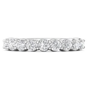 14K White Gold Diamond Wedding Band - 1.13Cttw