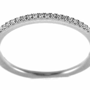 Lady's White 14 Karat Half Anniversary Wedding Band Shape: Round Grade: F SI1 Sett. ctw: 0.11 Rin...