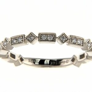 14K Y BAND WITH 22RD DIAMONDS 0.17CT SIZE 6.5