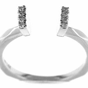14K W BAND 8RD DIAMONDS 0.06CT SIZE 6.5