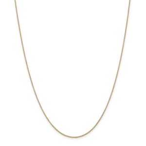 14k .9mm Cable Chain Yellow Gold Spring Ring 18"