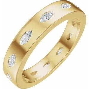 14K Yellow Gold 5/8 CTW Lab-Grown Diamond Eternity Band
