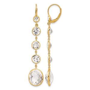 18K Polished and Brushed Oval Hinged Huggie Hoop Dangle Earrings (copy)